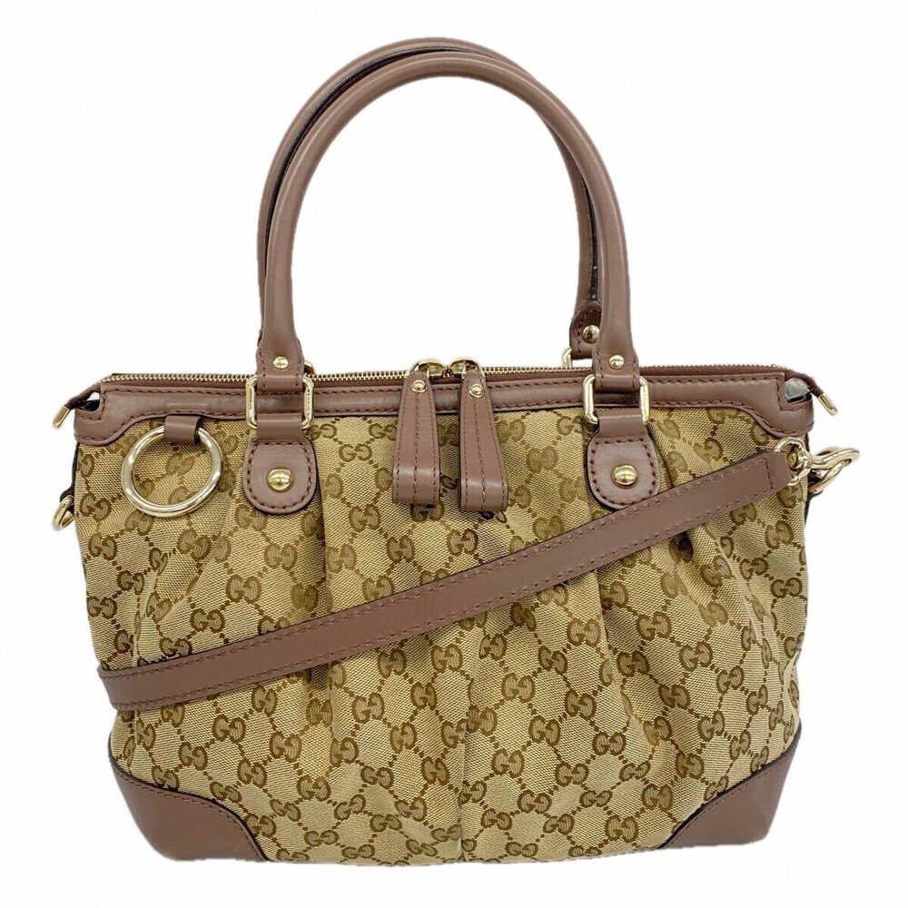 Gucci Sukey GG Shoulder bag brown leather